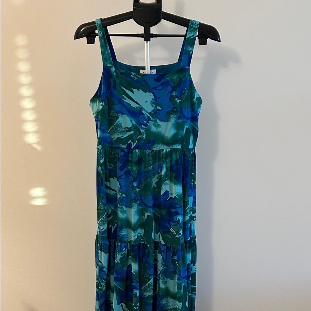 Gilli Teal and Navy Maxi Dress